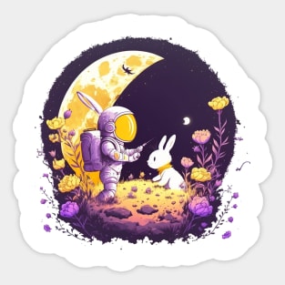 Astronaut Bunny Sticker